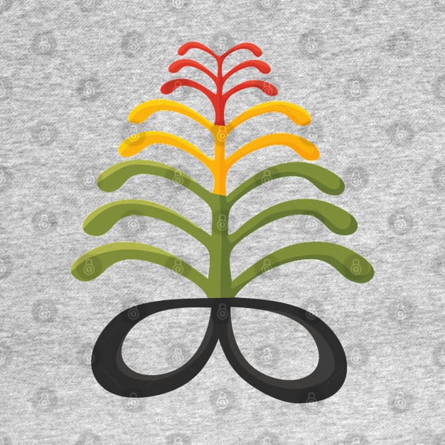 Aya Adinkra Fern in Pan African colors by tatadonets